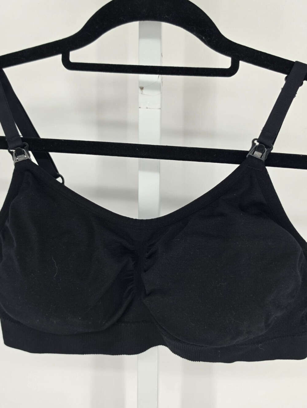 UC Under Control Womens Sz L Maternity Nursing Bra Solid Black